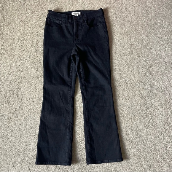 Madewell Mid Rise Kick Out Jeans in Black Rinse Size 27 Stretch Denim NEW $138 - Picture 3 of 11